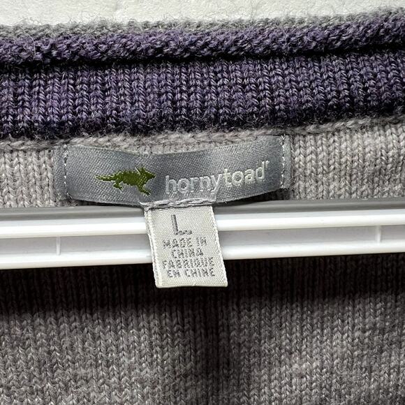 Horny Toad 100%‎ merino wool v neck sweater womens large contemporary minimalist - Picture 3 of 6